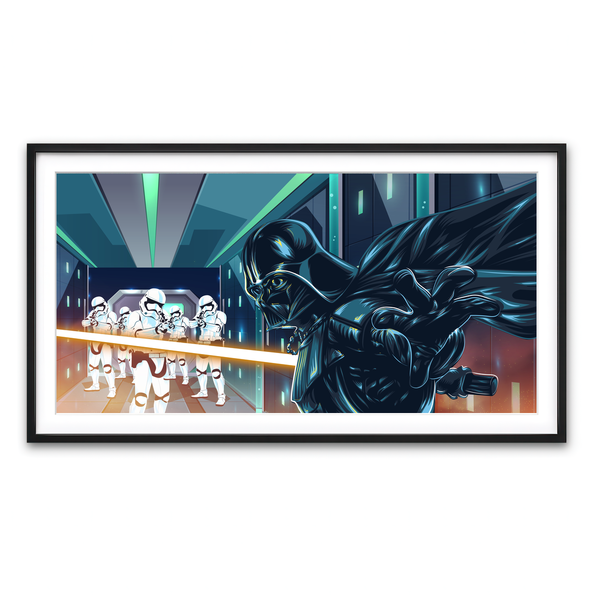 Framed Print 2x1 Black