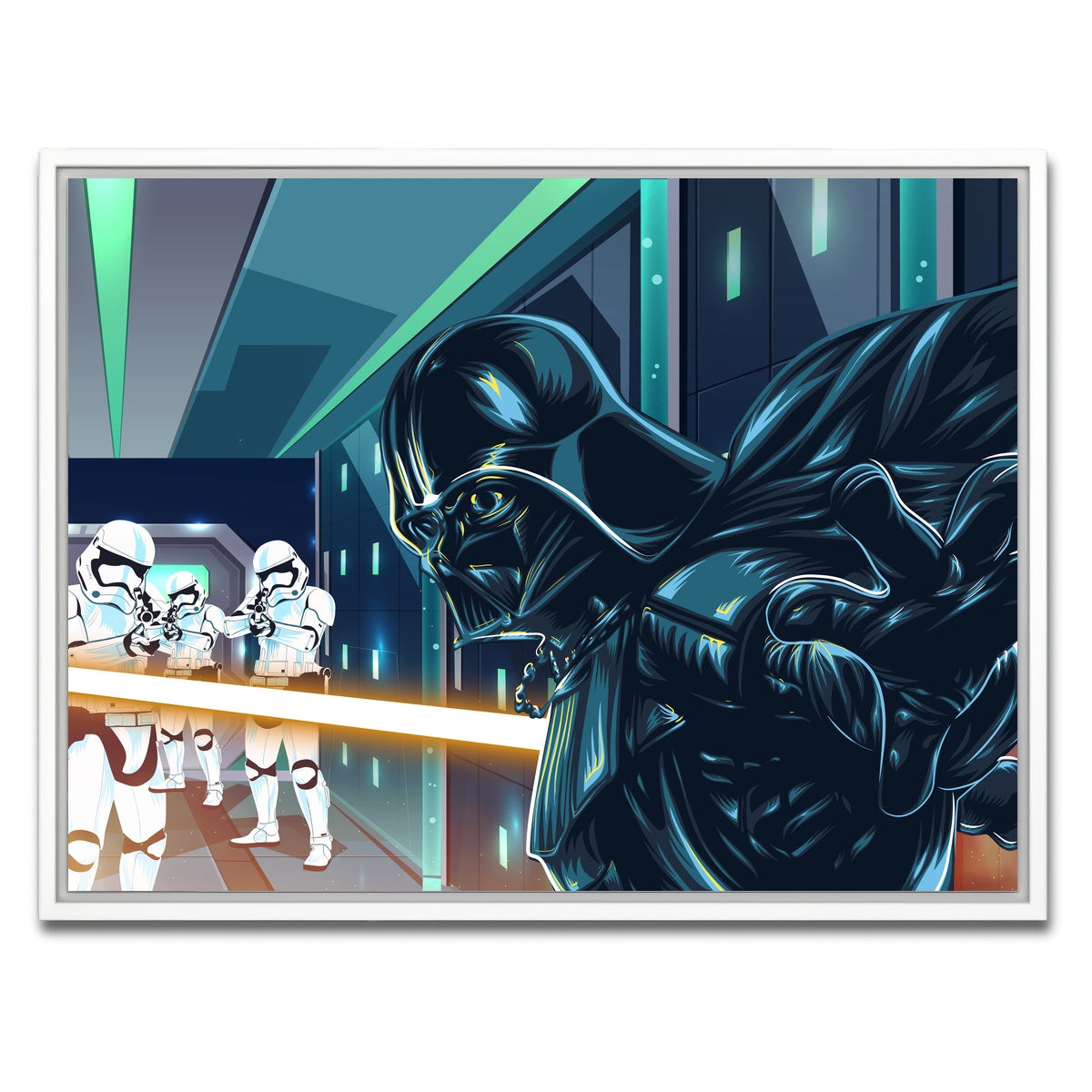 AUTO-MOCKUP WHITE | Star Wars Final Battle | 1 Piece | White Framed Canvas | group=4x3