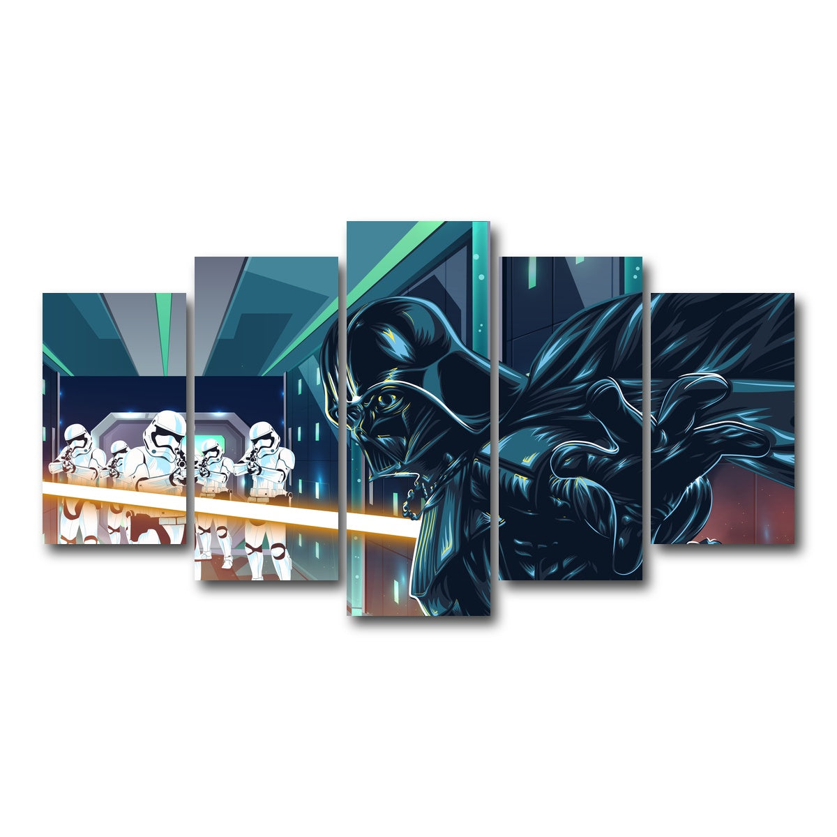 AUTO-MOCKUP WHITE | Star Wars Final Battle | 5 Piece | Gallery Wrap Canvas | group=5_normal