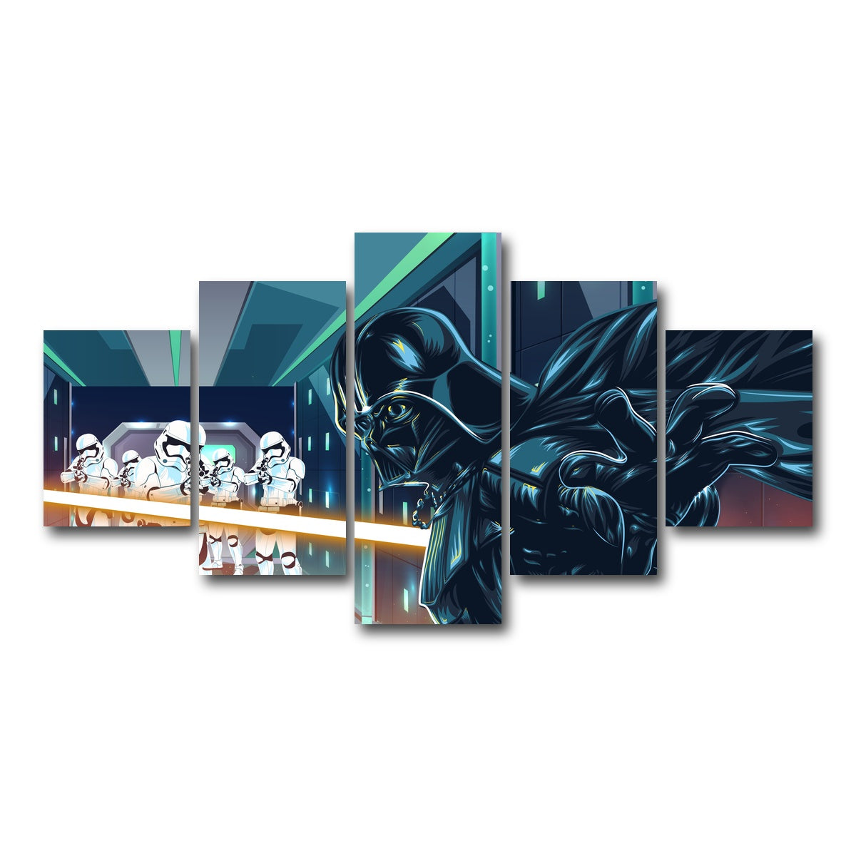 AUTO-MOCKUP WHITE | Star Wars Final Battle | 5 Piece | Gallery Wrap Canvas | group=5_short