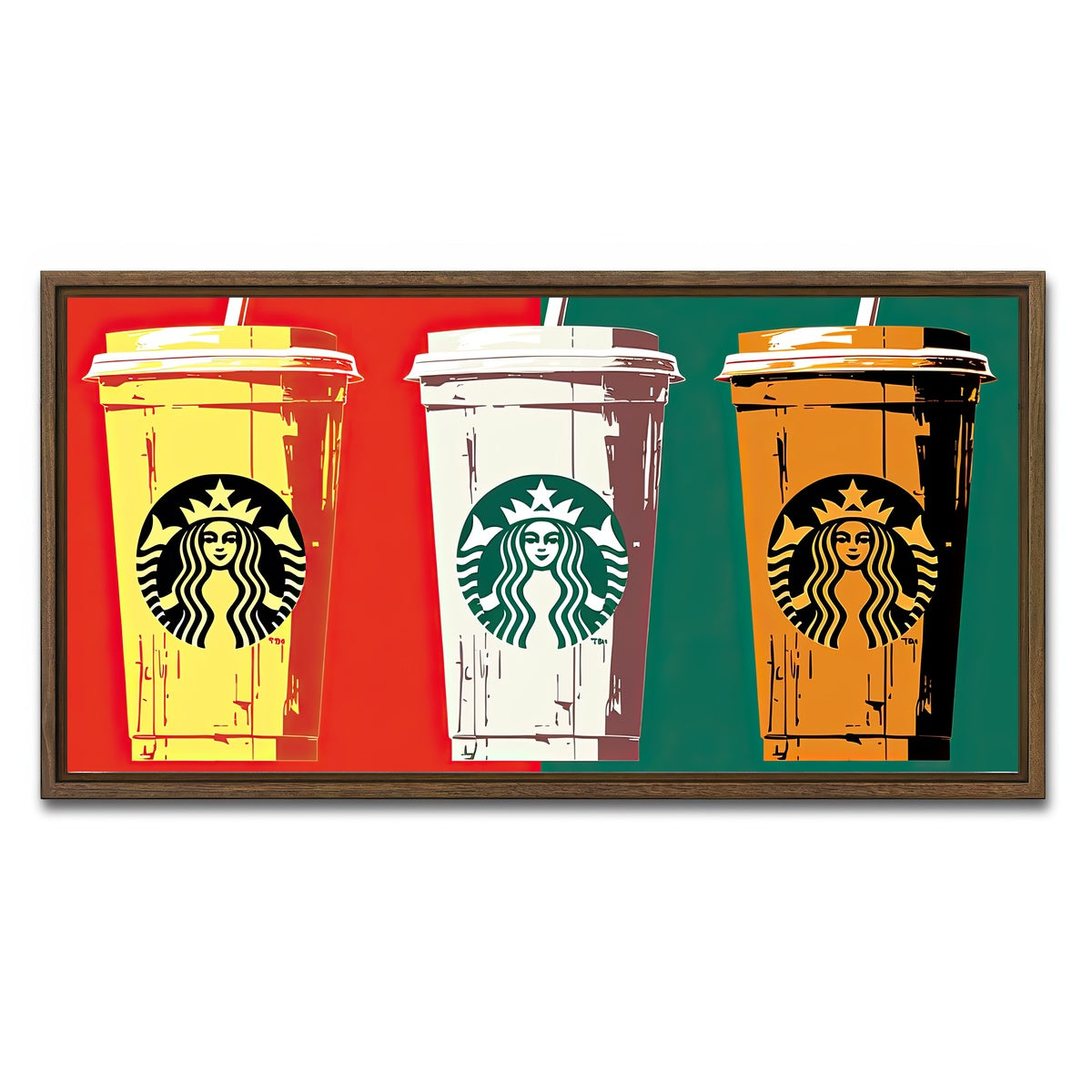 AUTO-MOCKUP WHITE | Starbs Warhol | 1 Piece | Walnut Framed Canvas | group=2x1