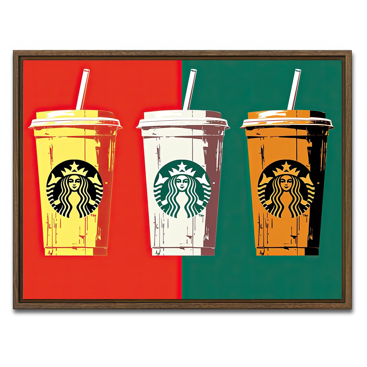 AUTO-MOCKUP WHITE | Starbs Warhol | 1 Piece | Walnut Framed Canvas | group=4x3