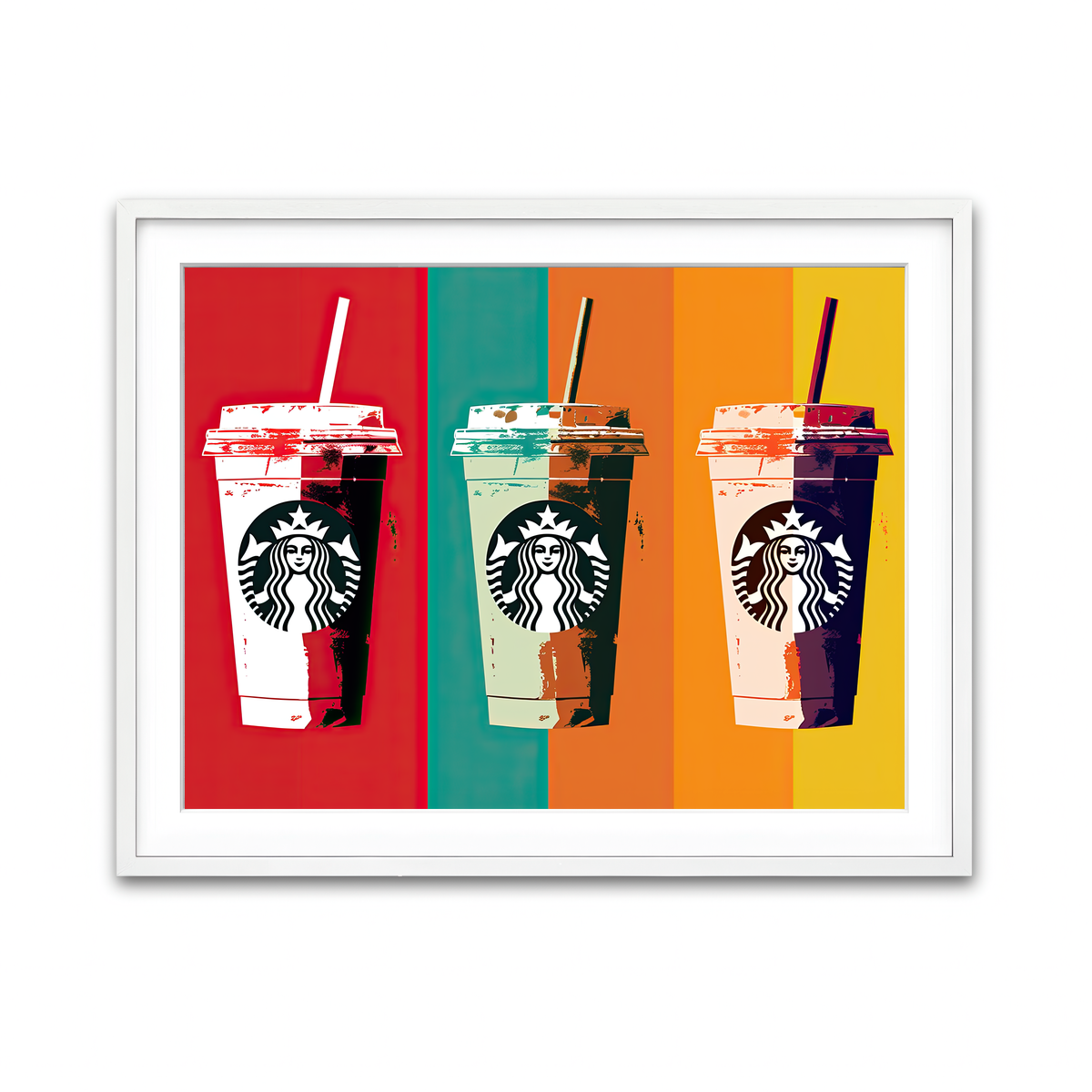 Framed Print 4x3 White