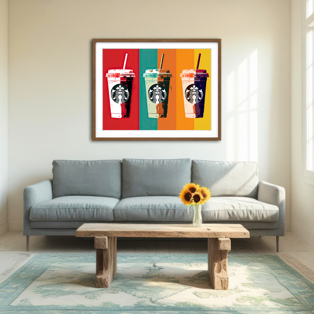 AUTO-MOCKUP ROOM | Starbucks Warhol Wall Art