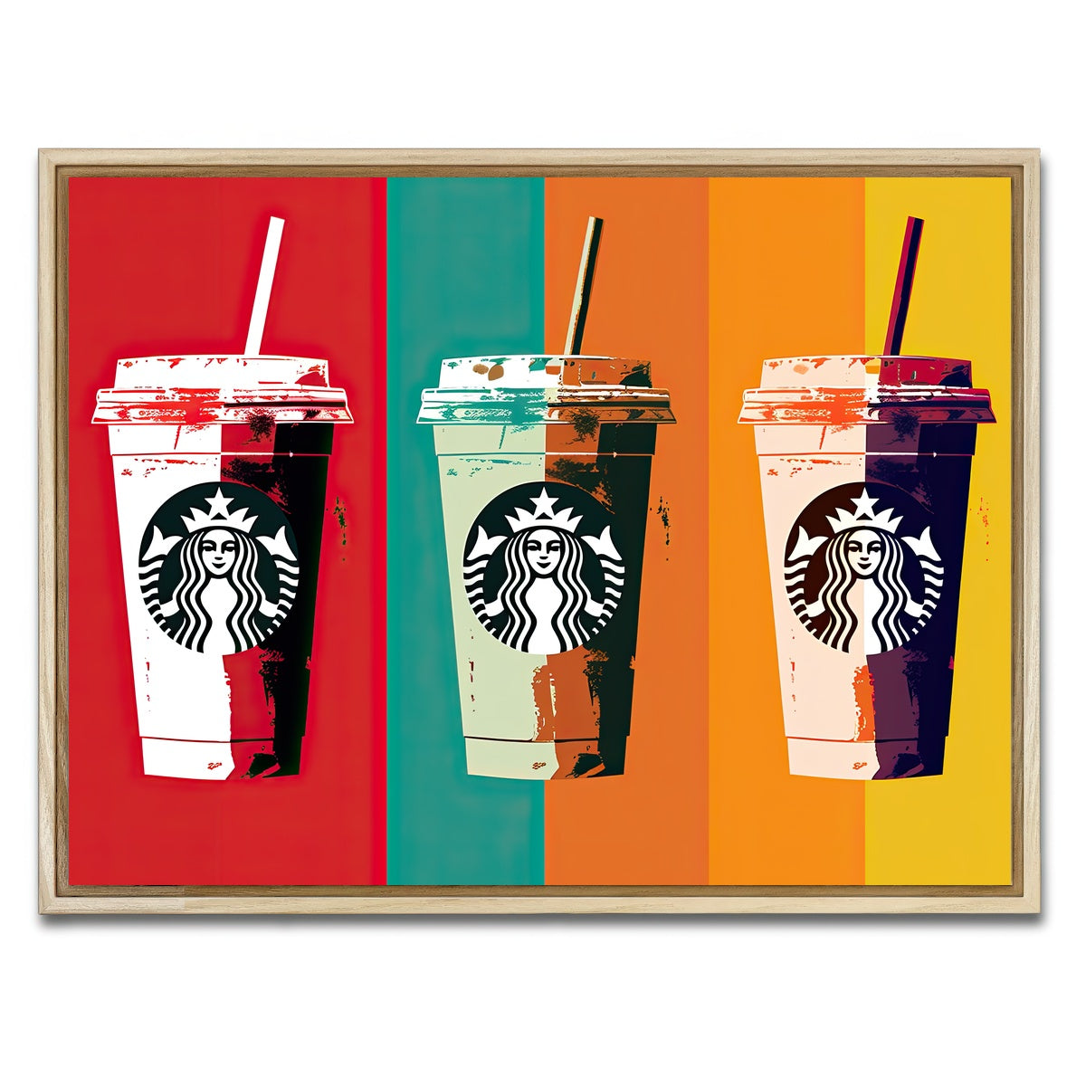 AUTO-MOCKUP WHITE | Starbucks Warhol | 1 Piece | Natural Framed Canvas | group=4x3