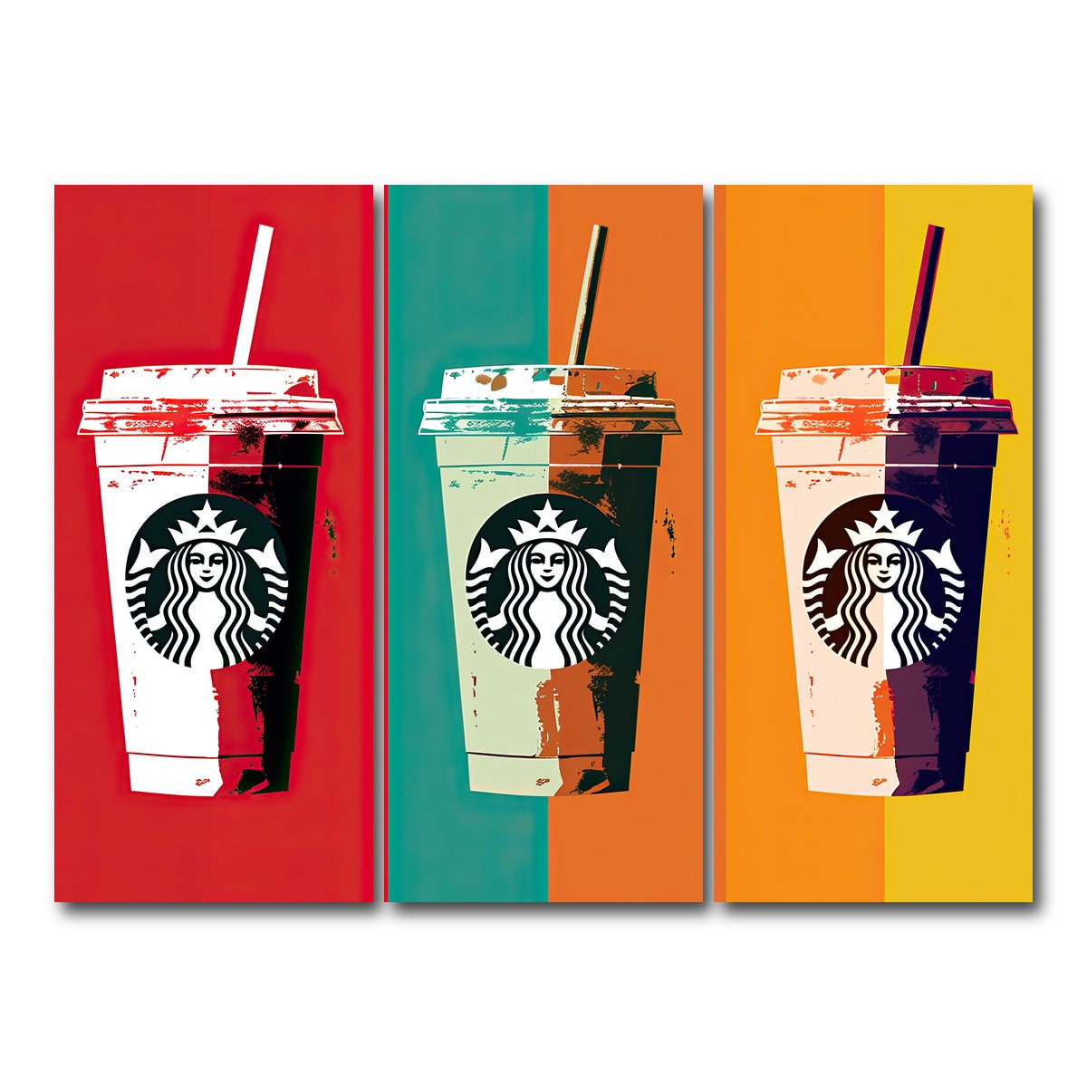AUTO-MOCKUP WHITE | Starbucks Warhol | 3 Piece | Gallery Wrap Canvas | group=8x18