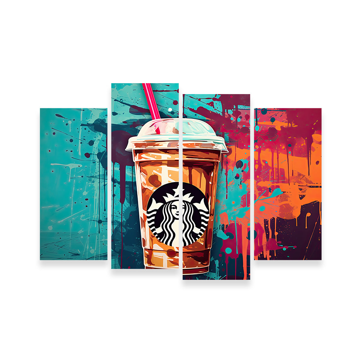 Starbucks Coffee Warhol Wall Art