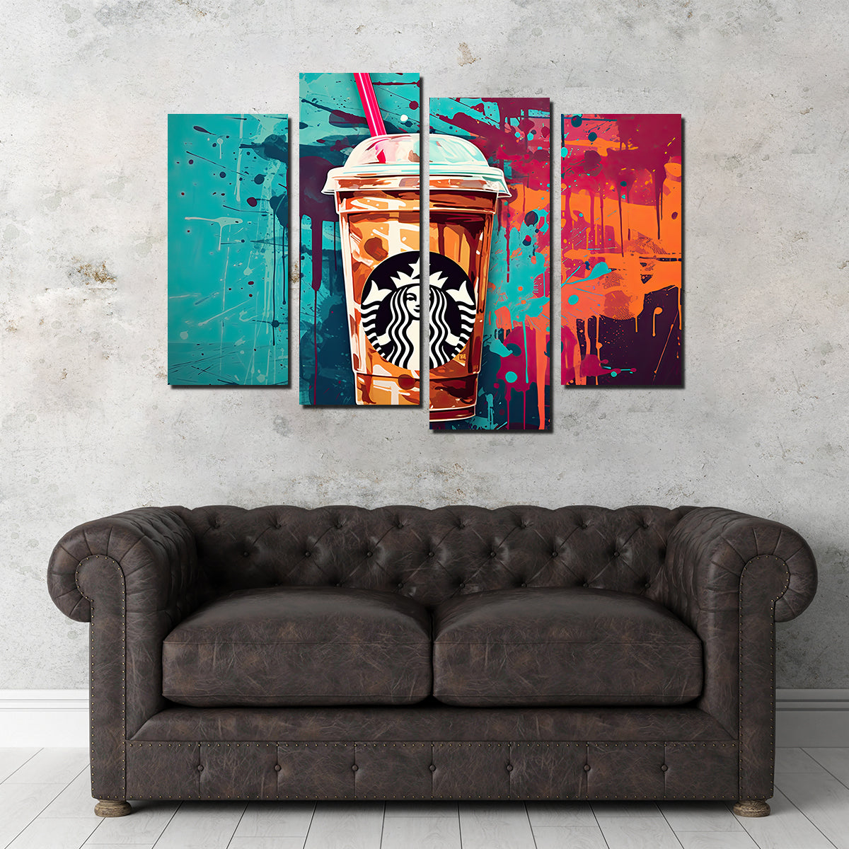 Starbucks Coffee Warhol Wall Art