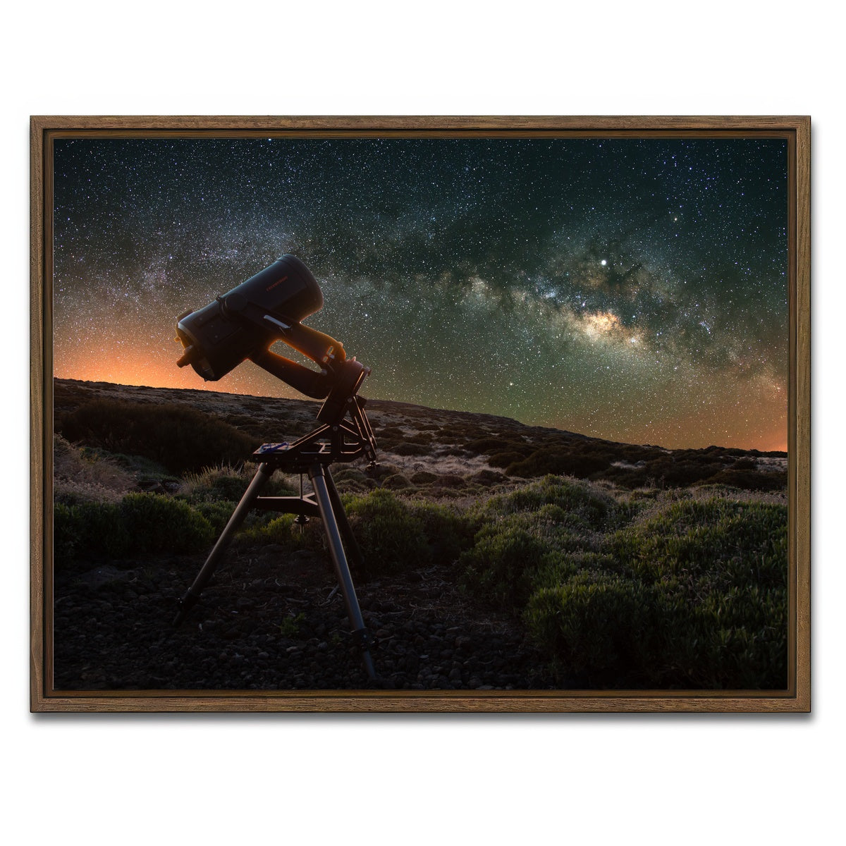 AUTO-MOCKUP WHITE | Stargazer | 1 Piece | Walnut Framed Canvas | group=4x3