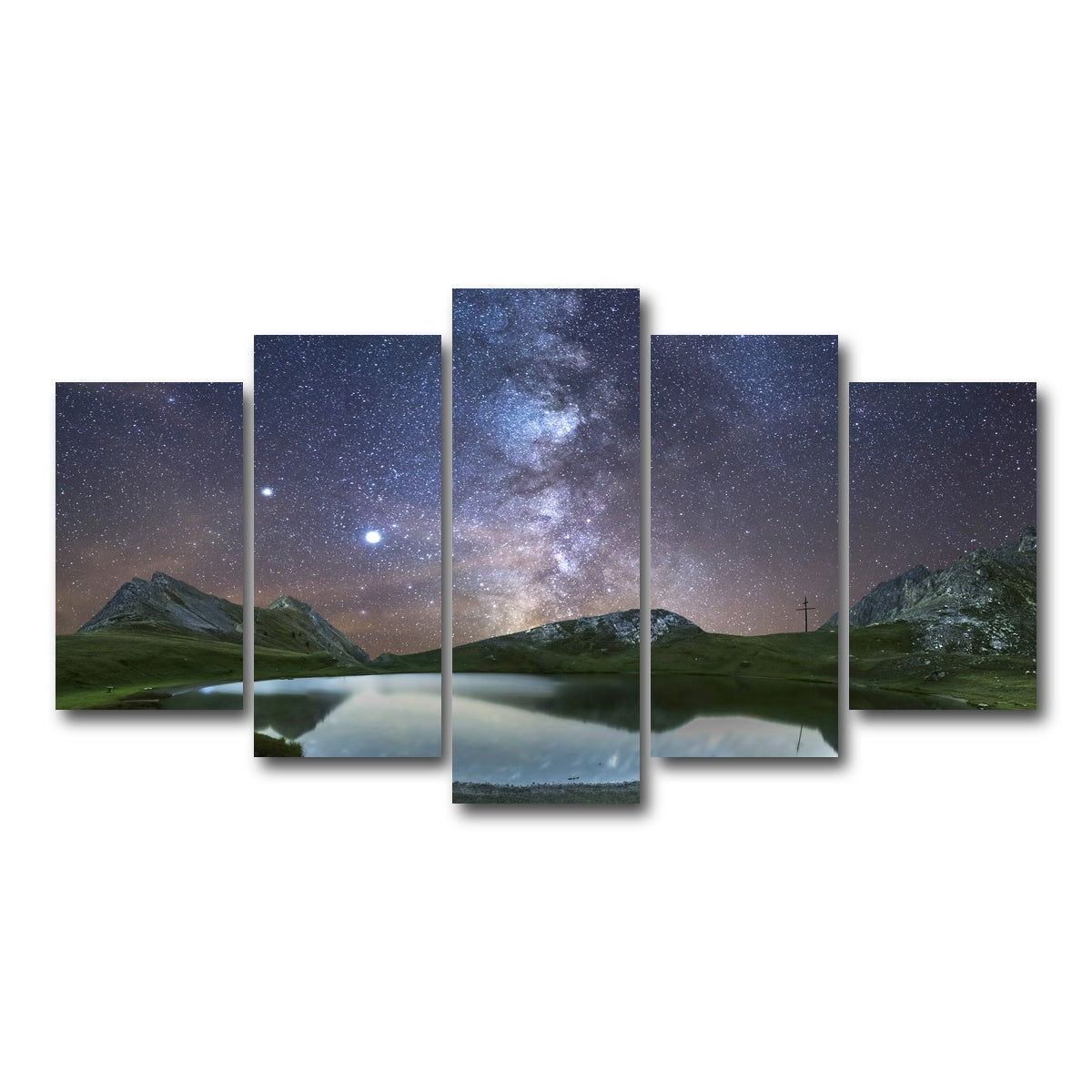 AUTO-MOCKUP WHITE | Starry Lake de France | 5 Piece | Gallery Wrap Canvas | group=5_normal