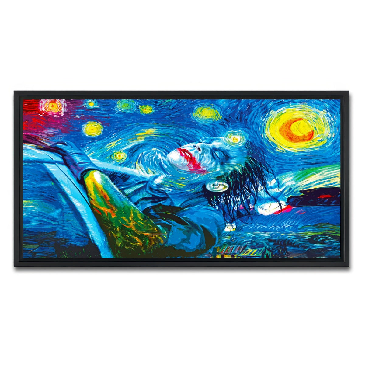 AUTO-MOCKUP WHITE | Starry Night Joker | 1 Piece | Black Framed Canvas | group=2x1