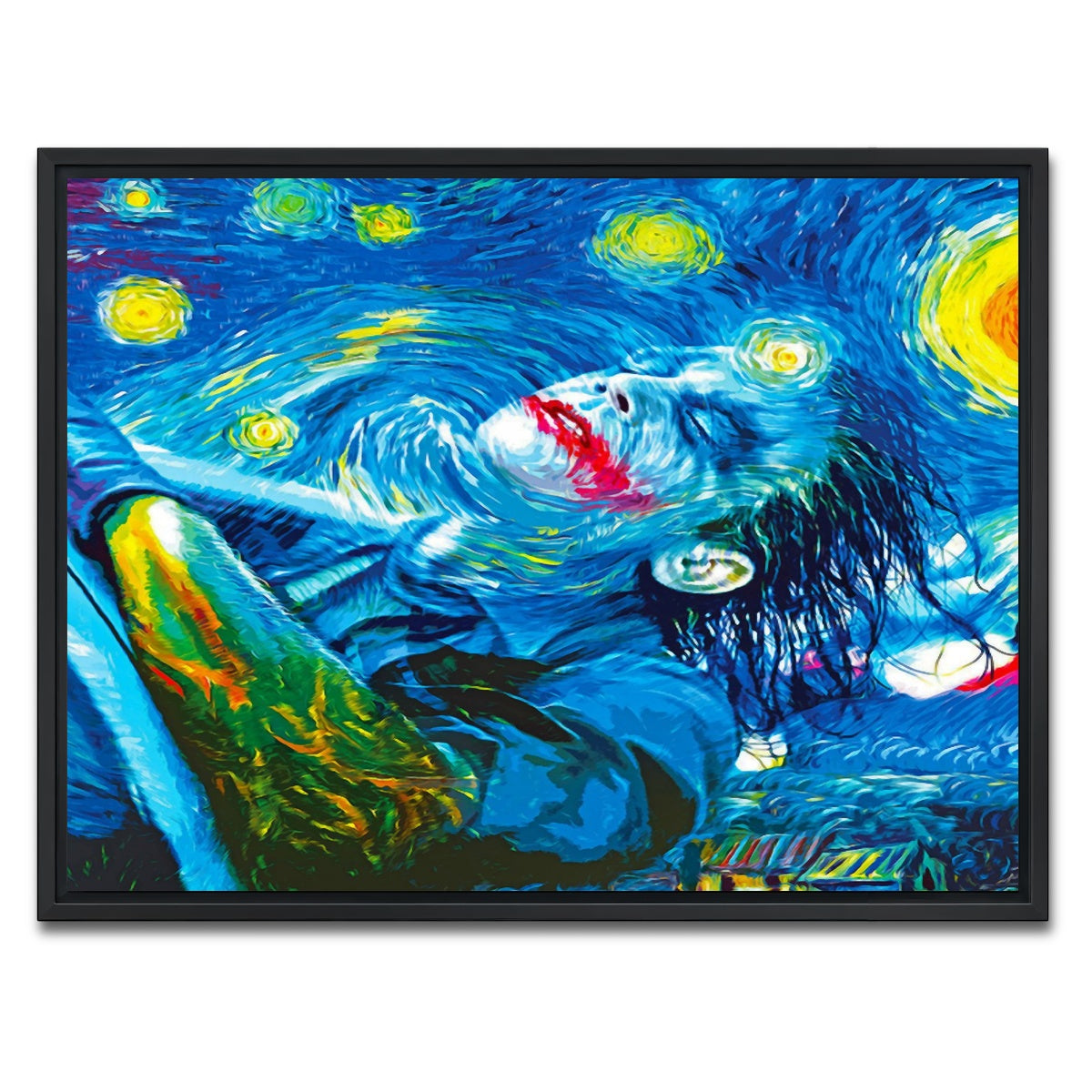 AUTO-MOCKUP WHITE | Starry Night Joker | 1 Piece | Black Framed Canvas | group=4x3
