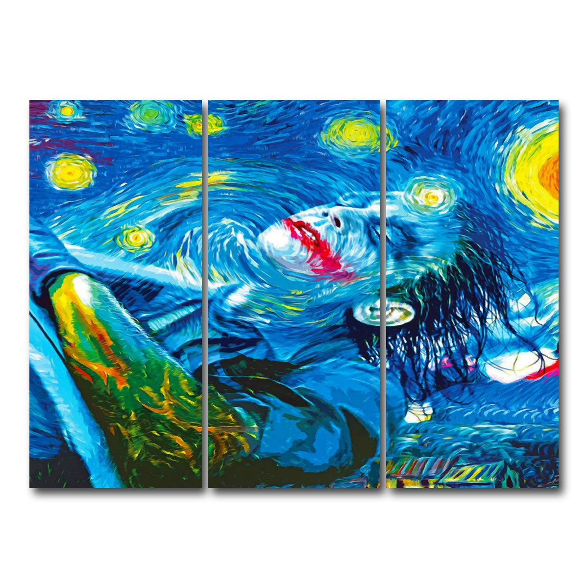 AUTO-MOCKUP WHITE | Starry Night Joker | 3 Piece | Gallery Wrap Canvas | group=8x18