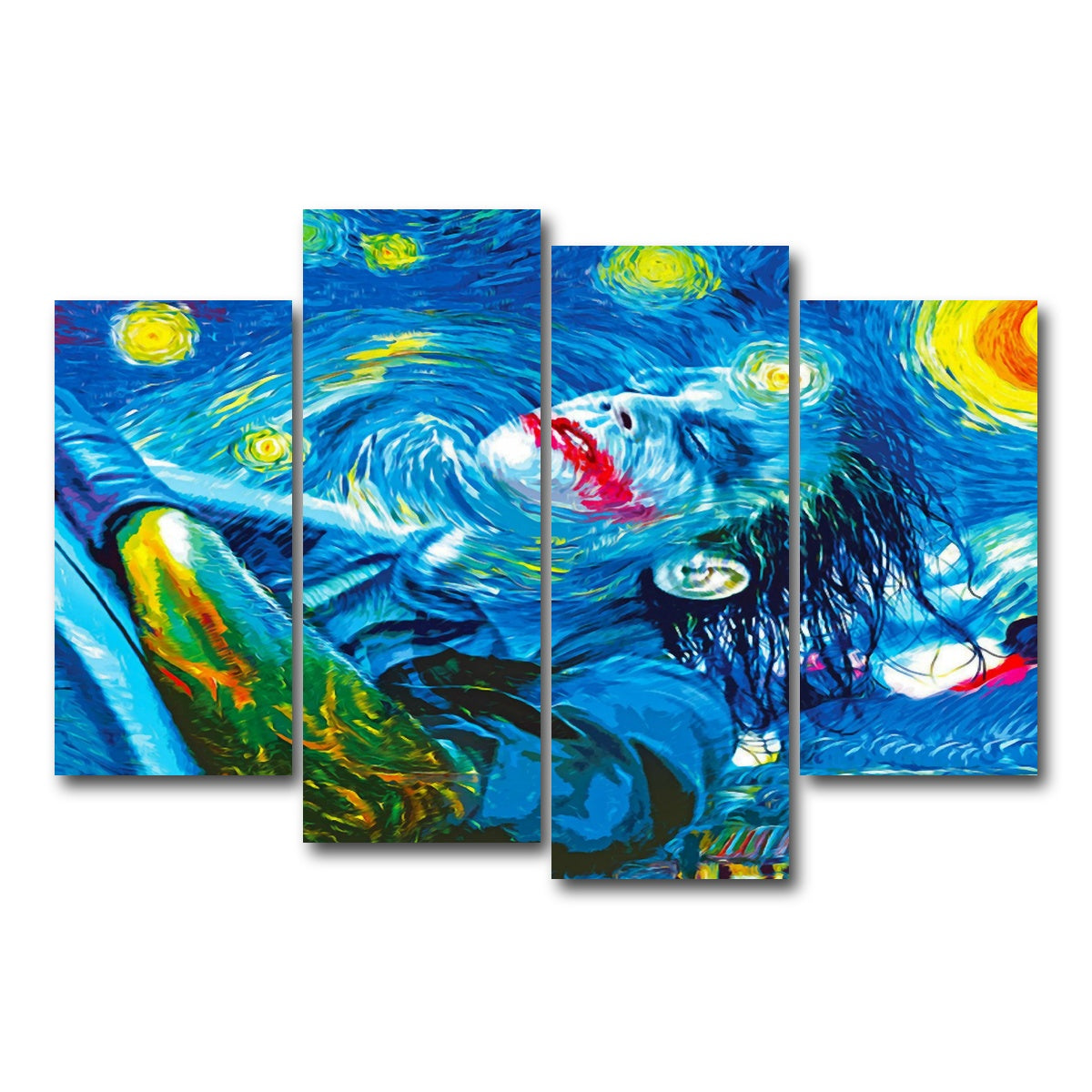 AUTO-MOCKUP WHITE | Starry Night Joker | 4 Piece | Gallery Wrap Canvas | group=4_short