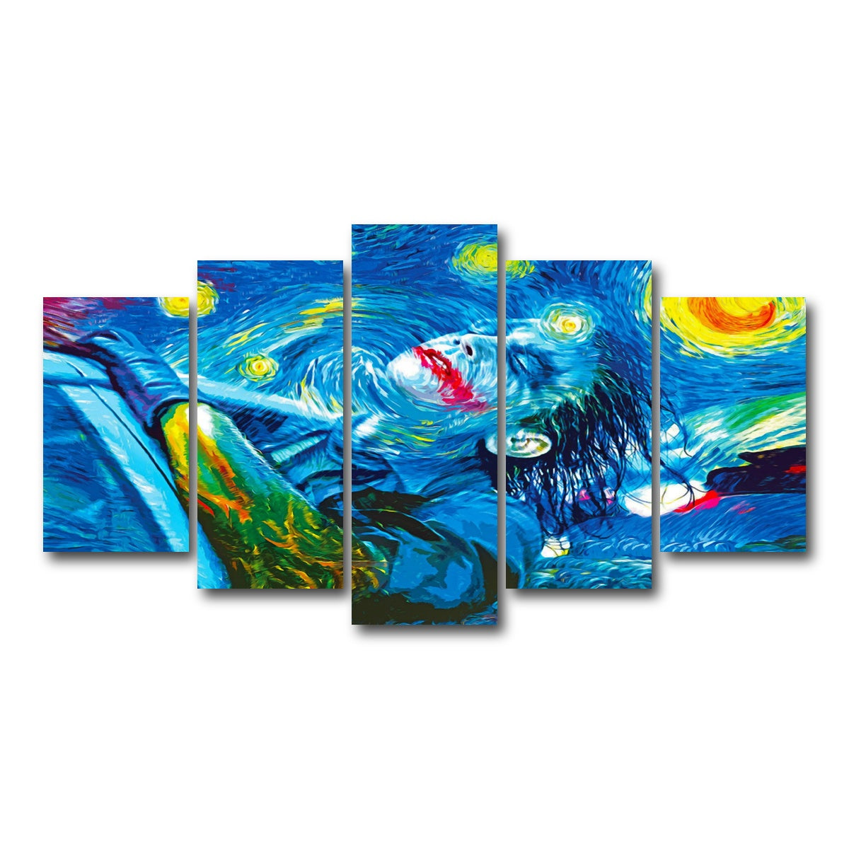 AUTO-MOCKUP WHITE | Starry Night Joker | 5 Piece | Gallery Wrap Canvas | group=5_normal