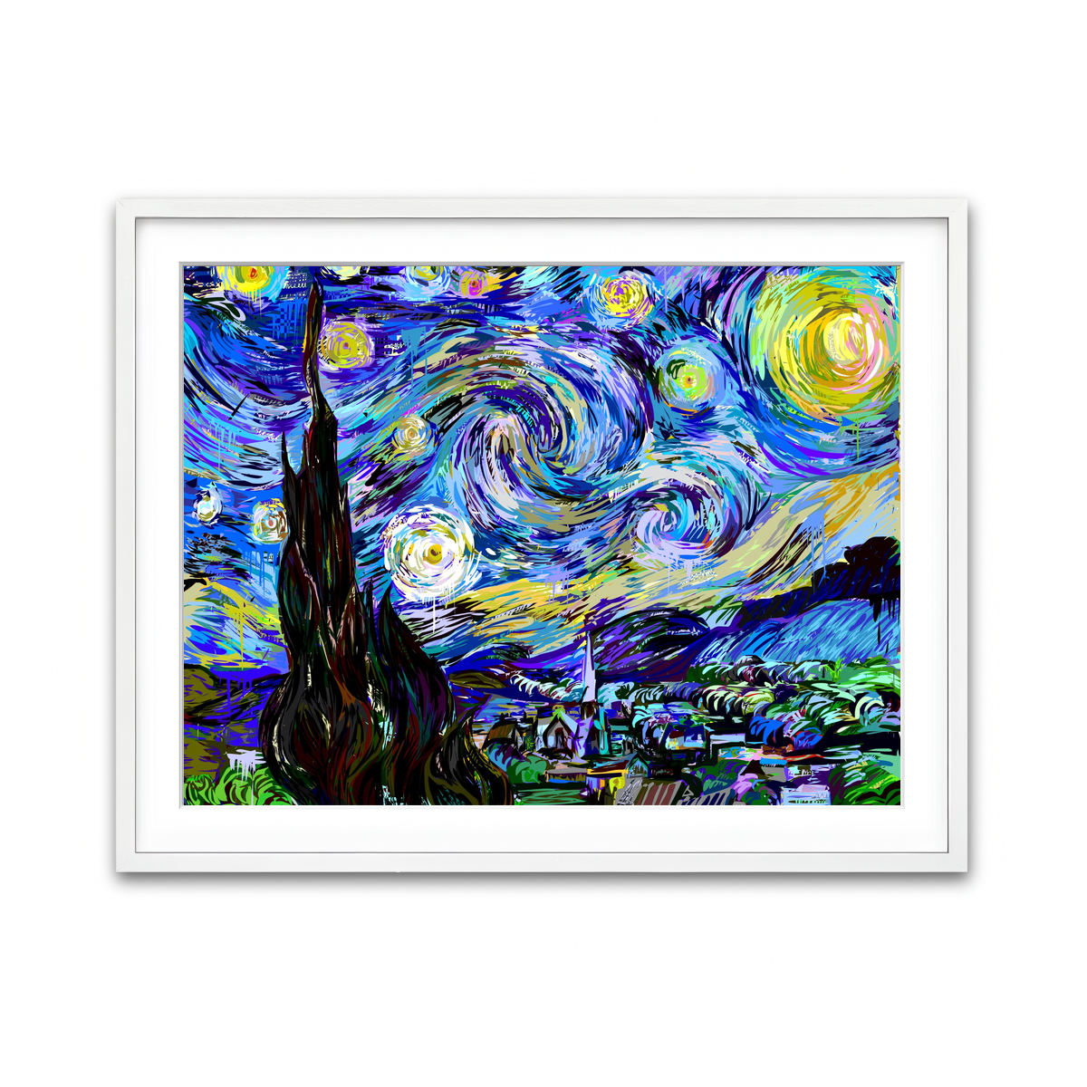 Framed Print 4x3 White