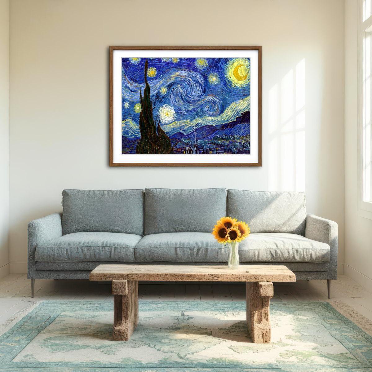 AUTO-MOCKUP ROOM | Starry Night Wall Art