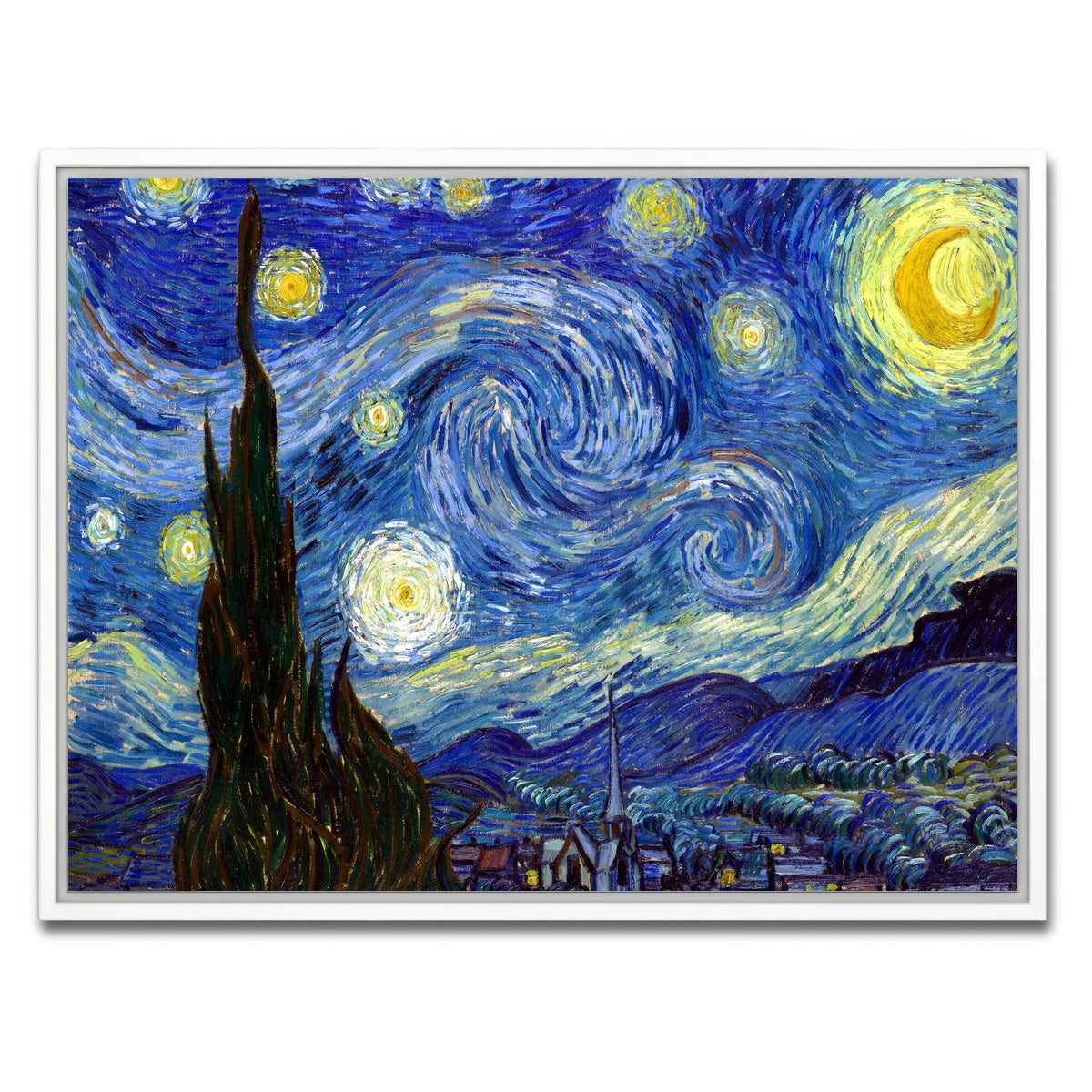 AUTO-MOCKUP WHITE | Starry Night | 1 Piece | White Framed Canvas | group=4x3