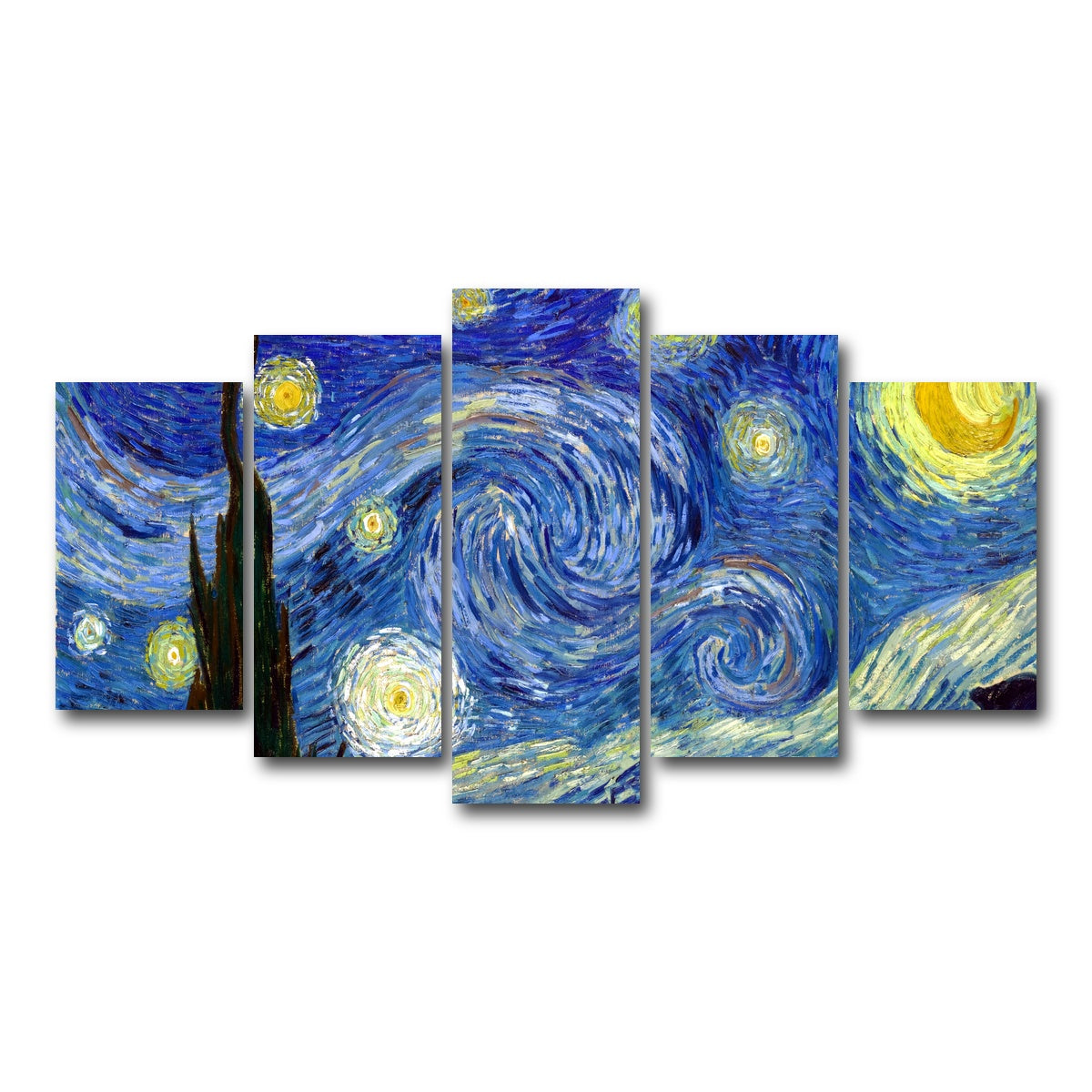 AUTO-MOCKUP WHITE | Starry Night | 5 Piece | Gallery Wrap Canvas | group=5_normal