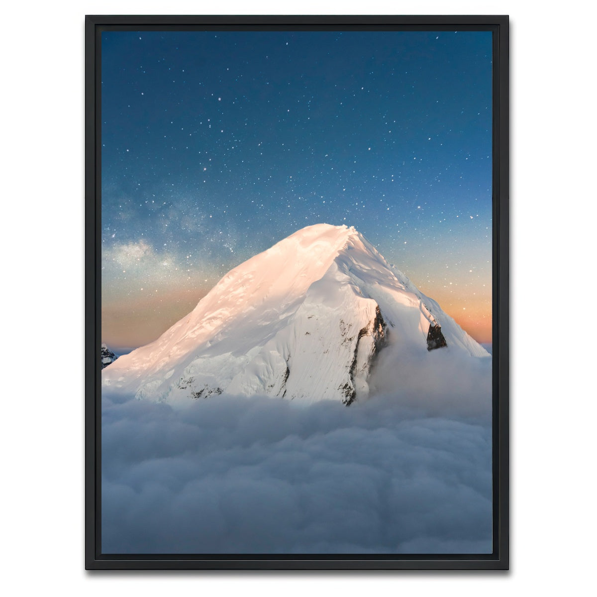 AUTO-MOCKUP WHITE | Starry Peak | 1 Piece | Black Framed Canvas | group=3x4