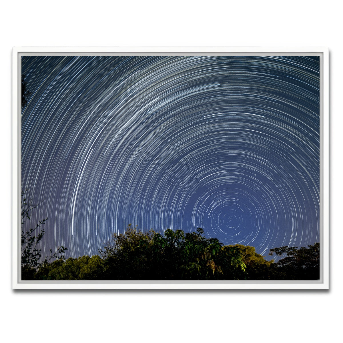 AUTO-MOCKUP WHITE | Startrail Polo Sul Celeste | 1 Piece | White Framed Canvas | group=4x3