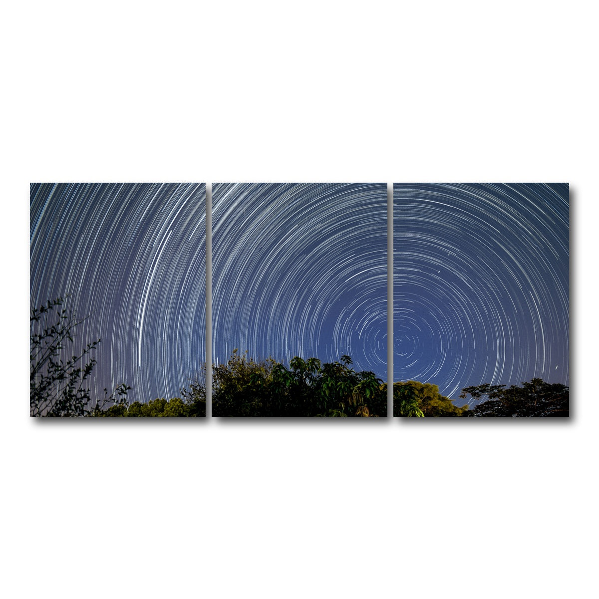 AUTO-MOCKUP WHITE | Startrail Polo Sul Celeste | 3 Piece | Gallery Wrap Canvas | group=18x24