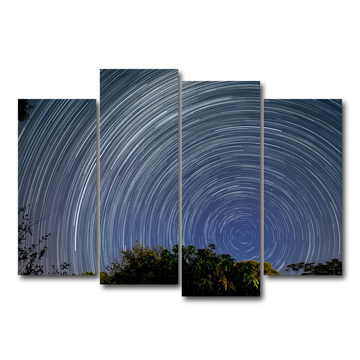 AUTO-MOCKUP WHITE | Startrail Polo Sul Celeste | 4 Piece | Gallery Wrap Canvas | group=4_normal