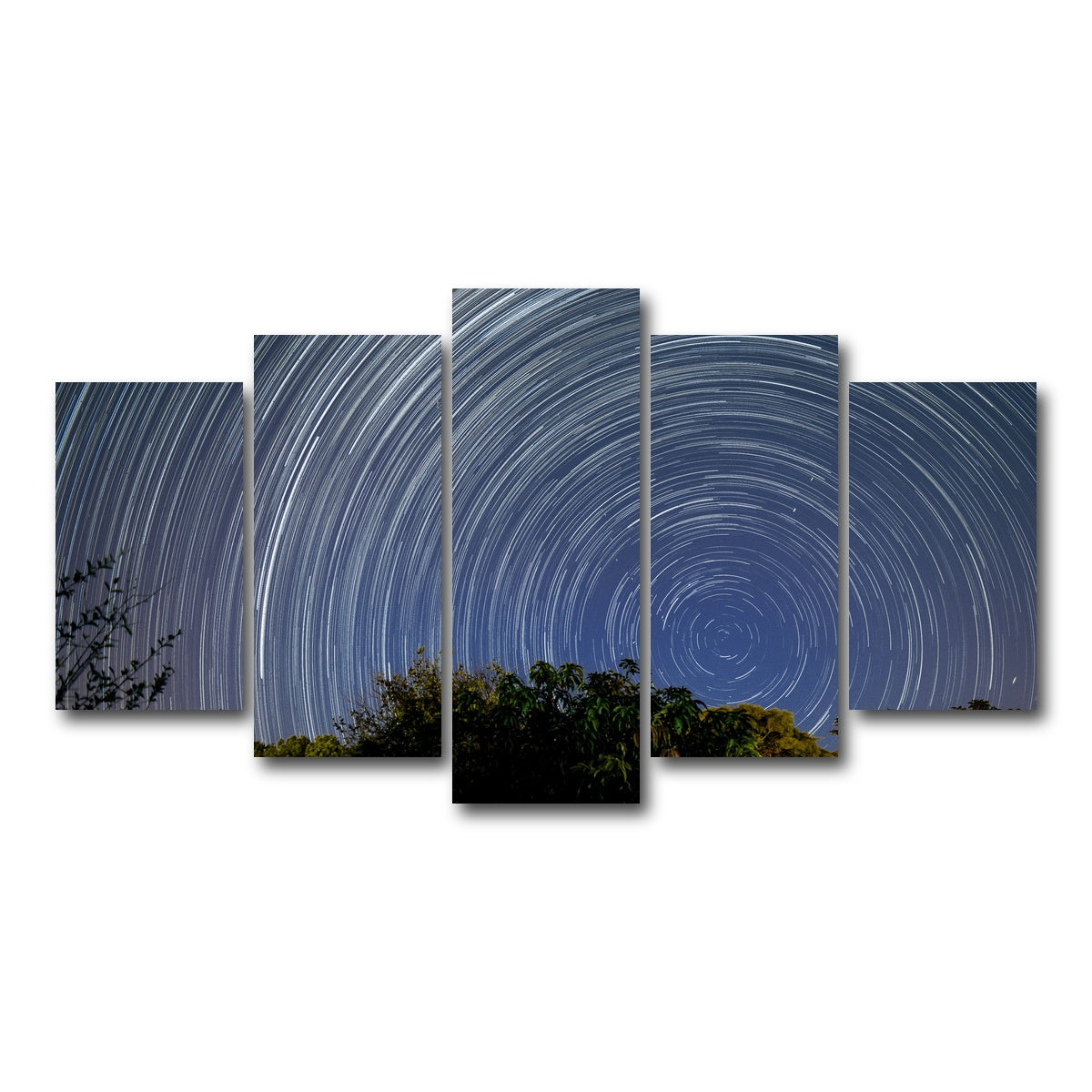 AUTO-MOCKUP WHITE | Startrail Polo Sul Celeste | 5 Piece | Gallery Wrap Canvas | group=5_normal