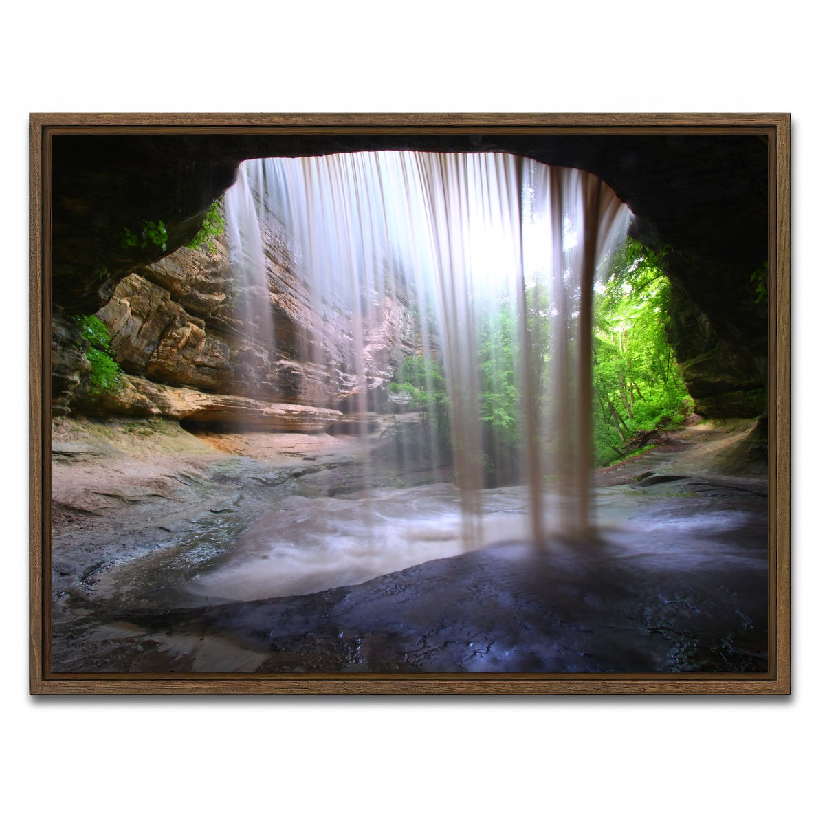 AUTO-MOCKUP WHITE | Starved Rock State Park | 1 Piece | Walnut Framed Canvas | group=4x3