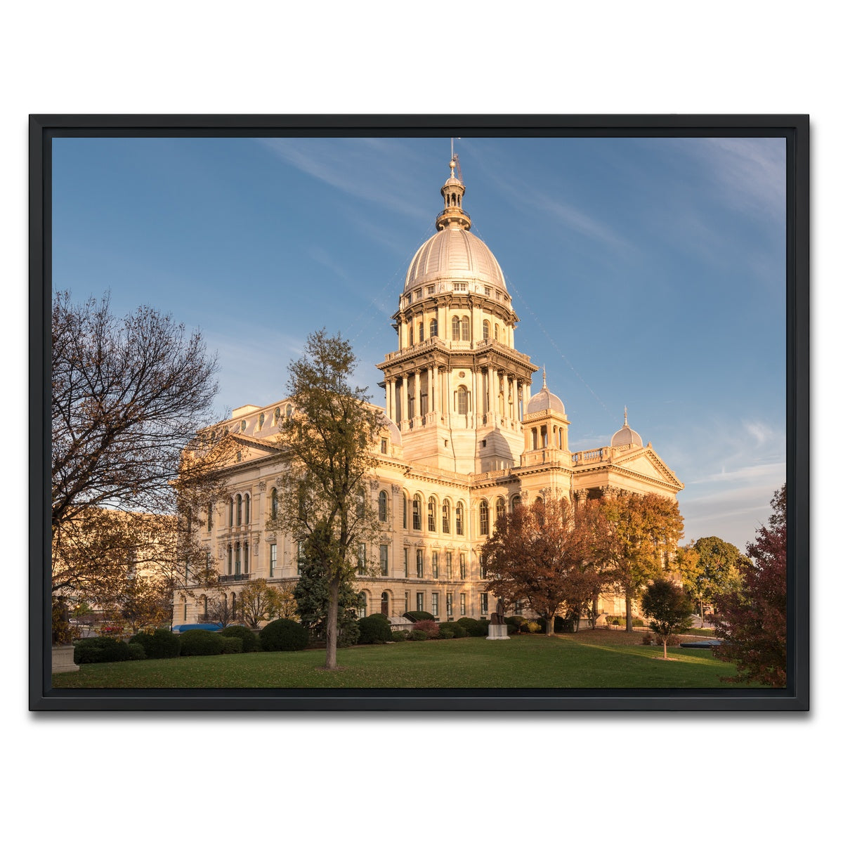 AUTO-MOCKUP WHITE | State Capitol in Springfield | 1 Piece | Black Framed Canvas | group=4x3