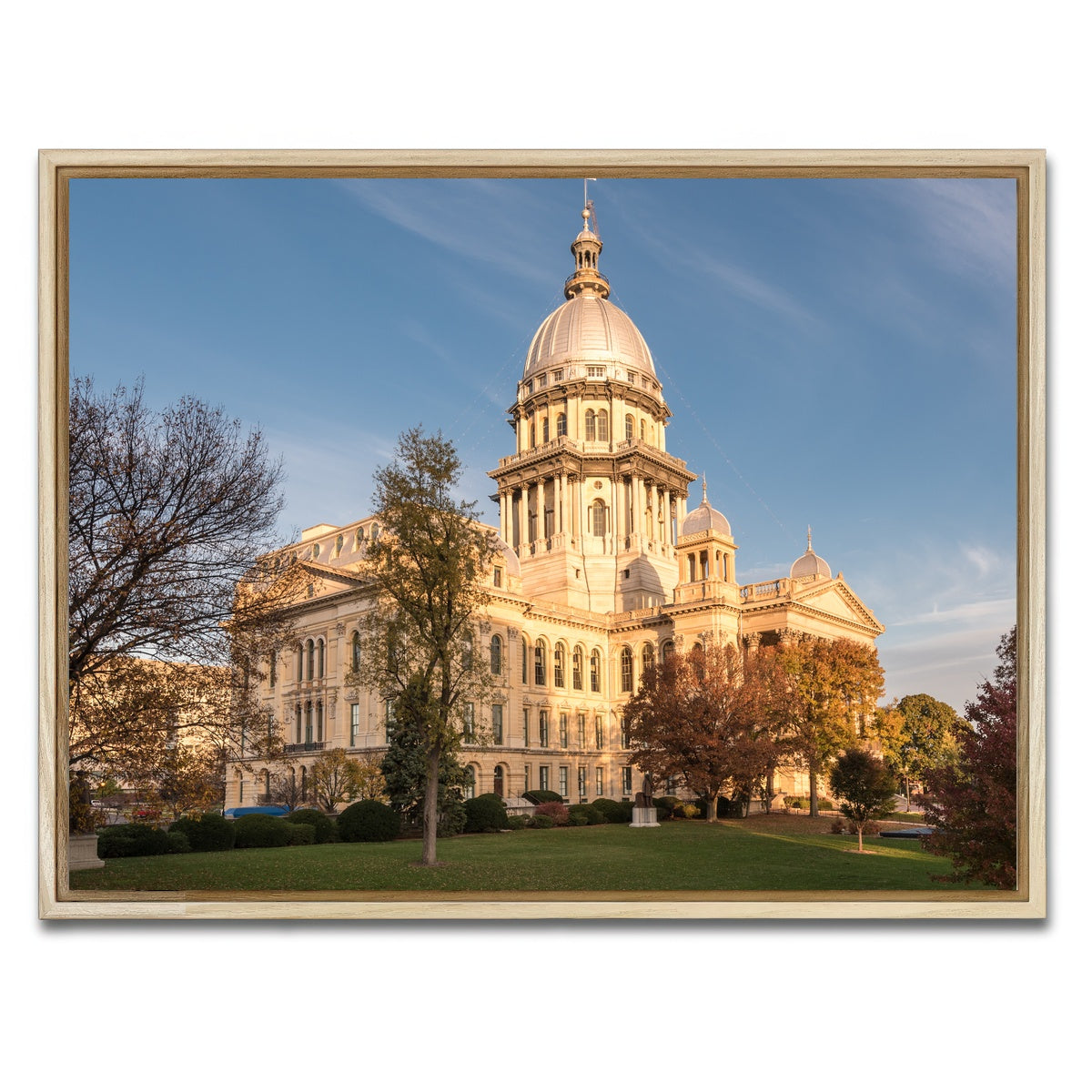 AUTO-MOCKUP WHITE | State Capitol in Springfield | 1 Piece | Natural Framed Canvas | group=4x3
