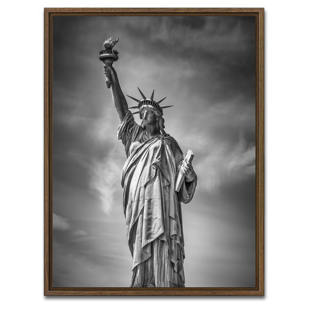 AUTO-MOCKUP WHITE | Statue of Liberty | 1 Piece | Walnut Framed Canvas | group=3x4