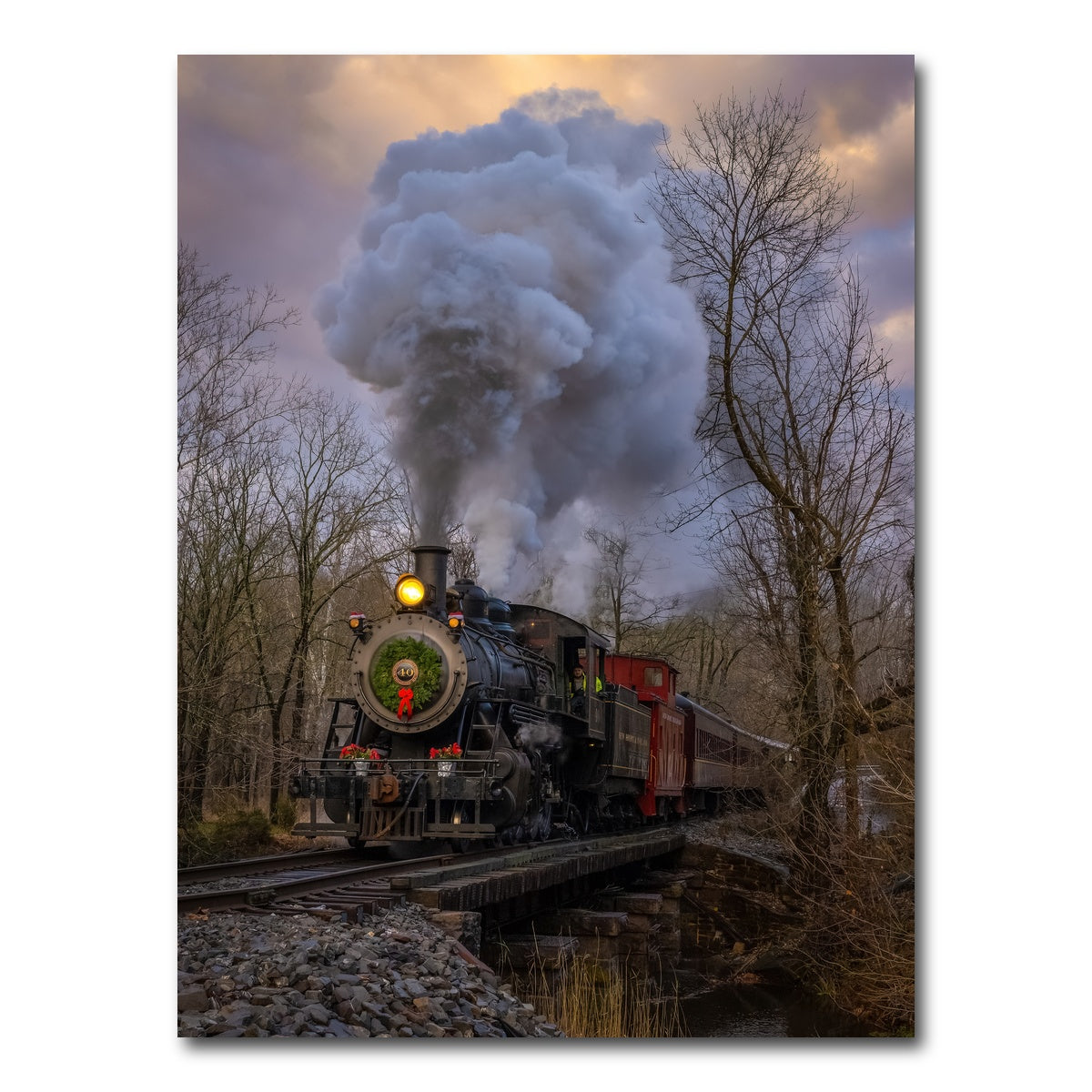 AUTO-MOCKUP WHITE | Steam Engine 40 | 1 Piece | Gallery Wrap Canvas | group=3x4