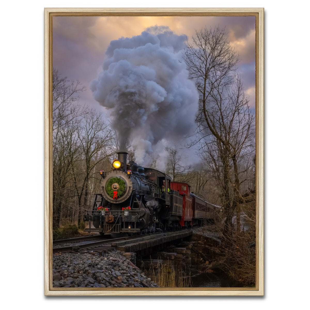AUTO-MOCKUP WHITE | Steam Engine 40 | 1 Piece | Natural Framed Canvas | group=3x4