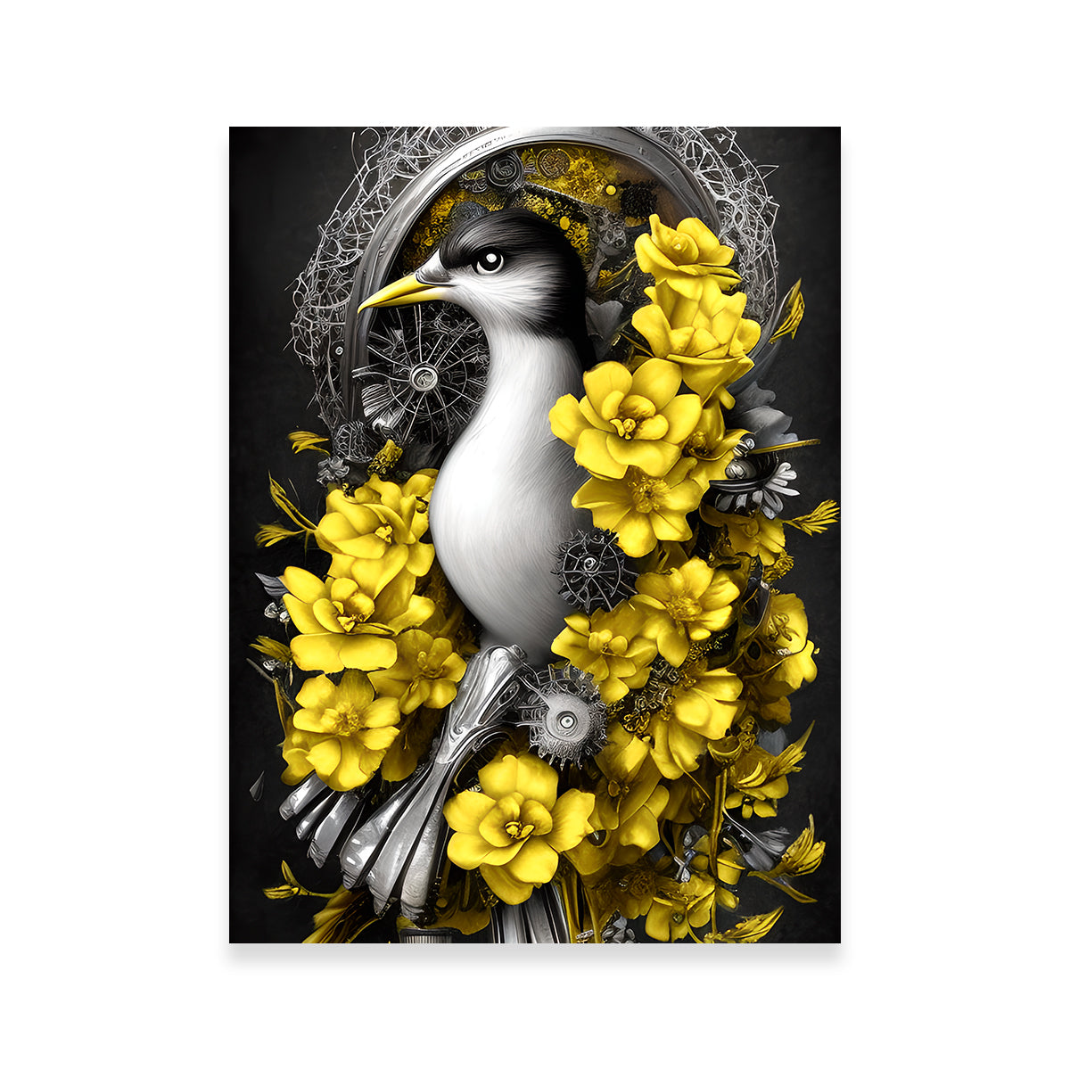 Steampunk Fantasy Bird Wall Art