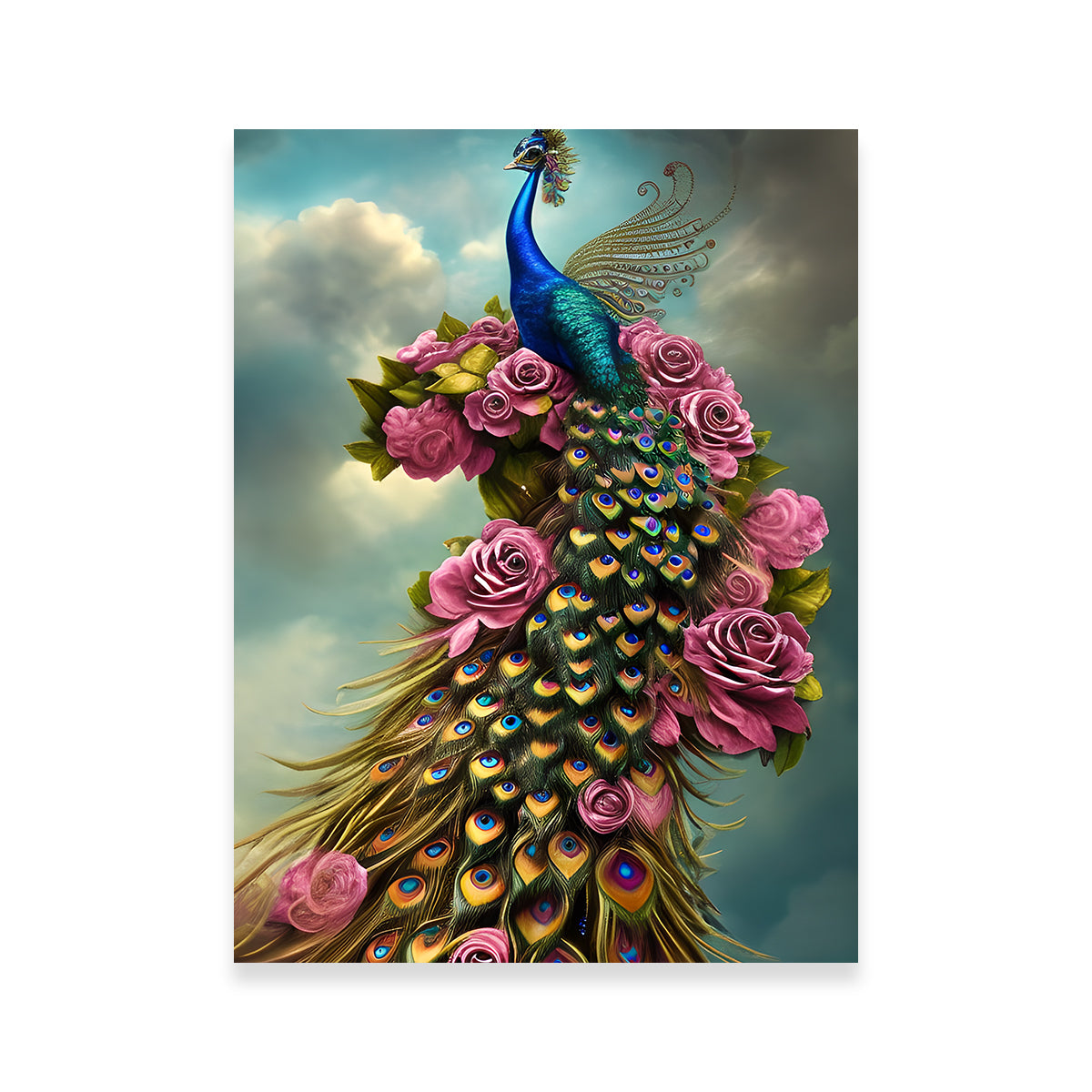 Steampunk Fantasy Peacock Wall Art