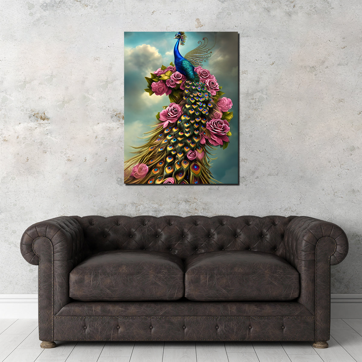 Steampunk Fantasy Peacock Wall Art