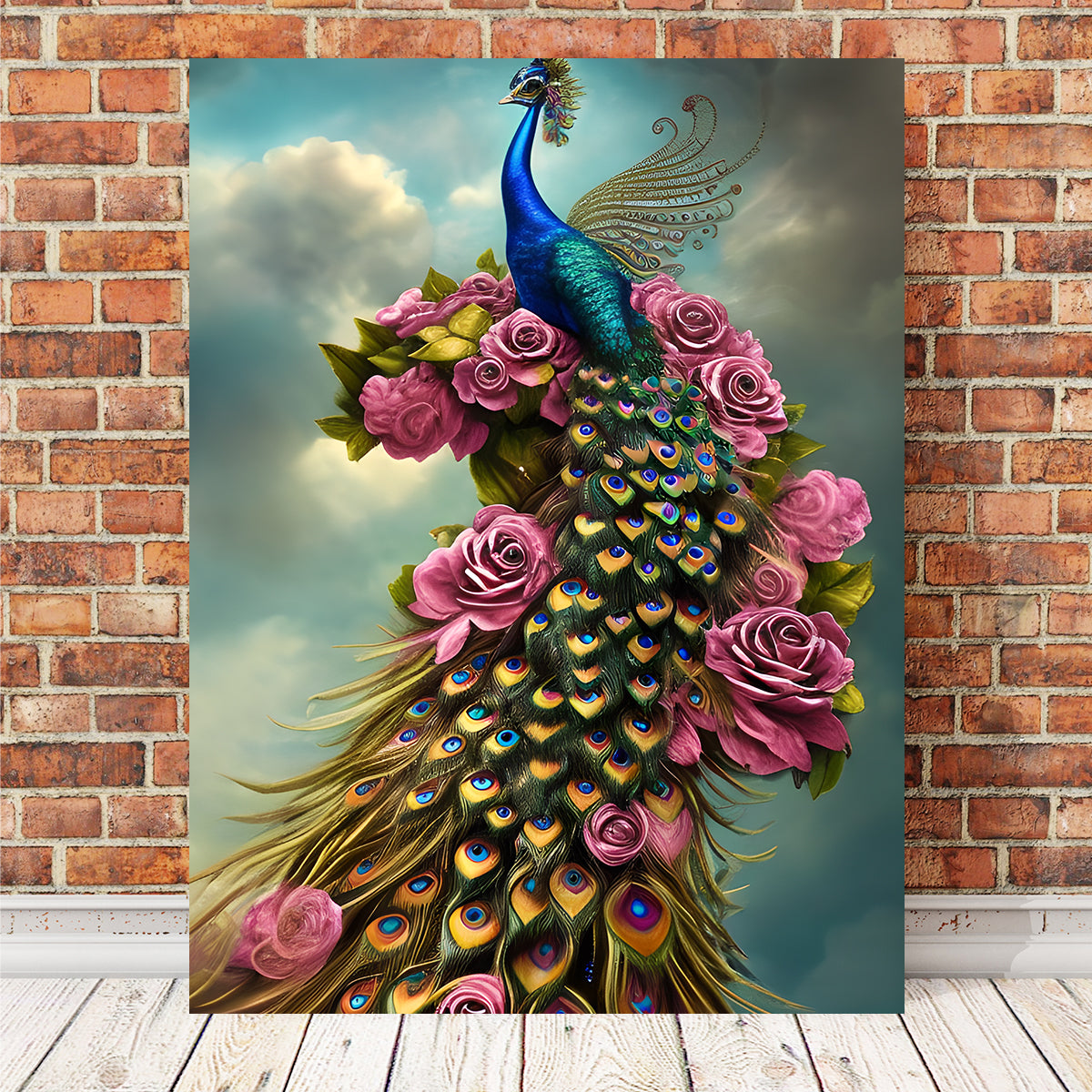 Steampunk Fantasy Peacock Wall Art