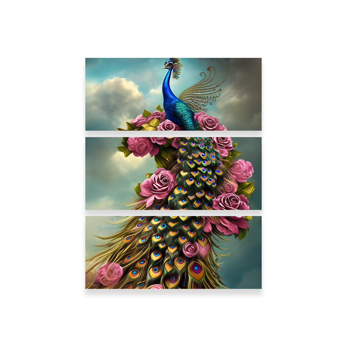 Steampunk Fantasy Peacock Wall Art