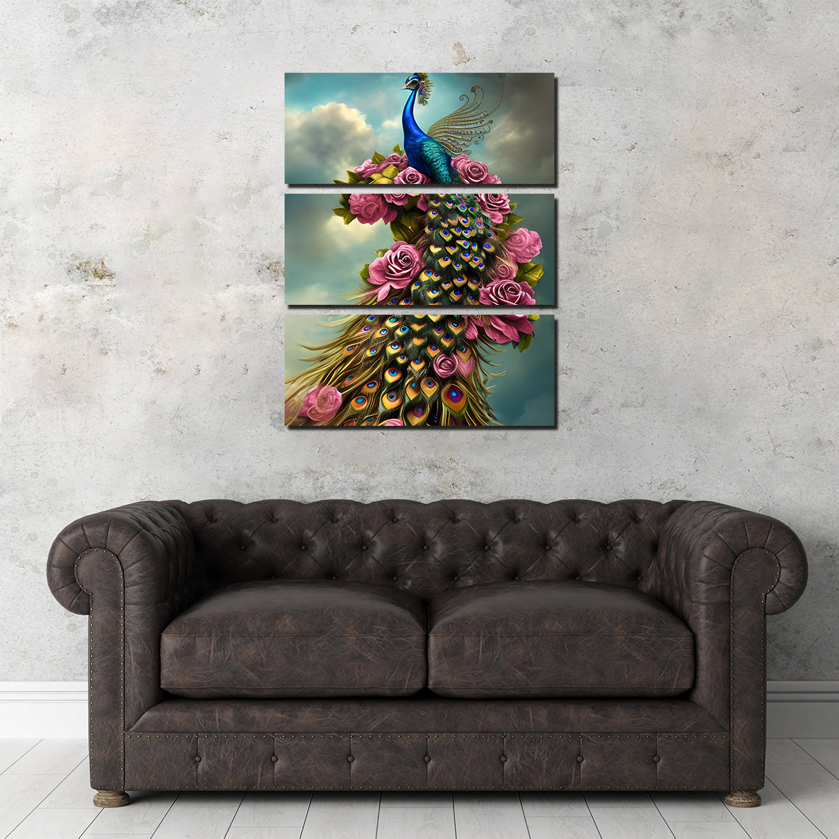 Steampunk Fantasy Peacock Wall Art