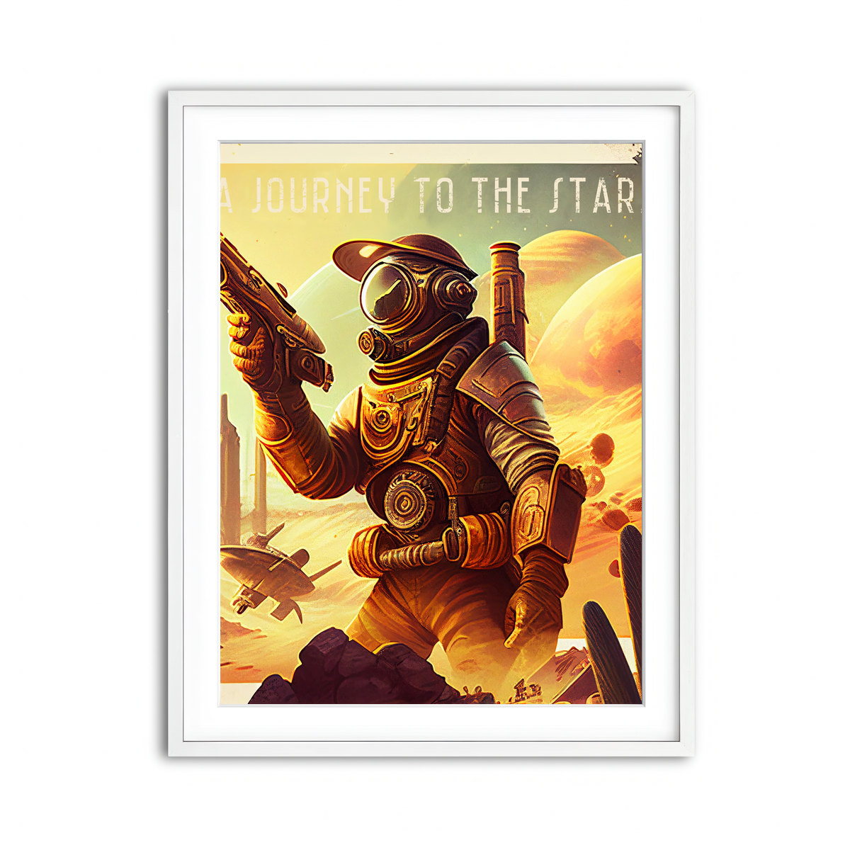 Framed Print 3x4 White