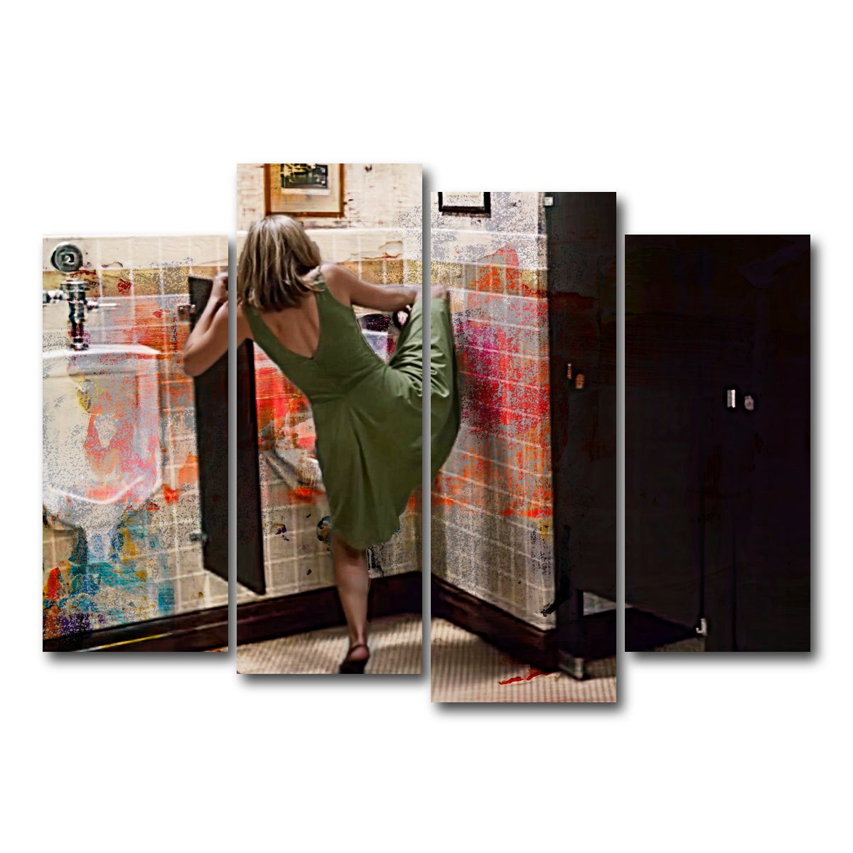 AUTO-MOCKUP WHITE | Step Brothers Urinal | 4 Piece | Gallery Wrap Canvas | group=4_normal