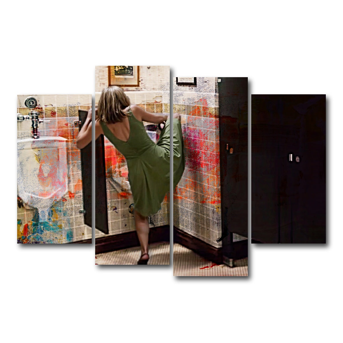 AUTO-MOCKUP WHITE | Step Brothers Urinal | 4 Piece | Gallery Wrap Canvas | group=4_short