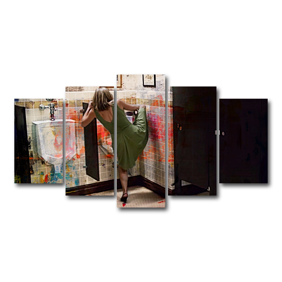 AUTO-MOCKUP WHITE | Step Brothers Urinal | 5 Piece | Gallery Wrap Canvas | group=5_normal