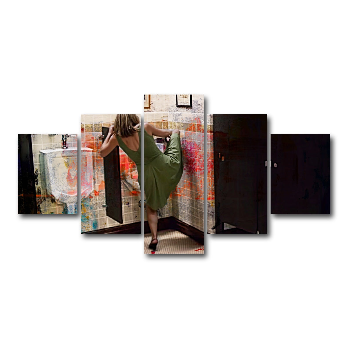 AUTO-MOCKUP WHITE | Step Brothers Urinal | 5 Piece | Gallery Wrap Canvas | group=5_short