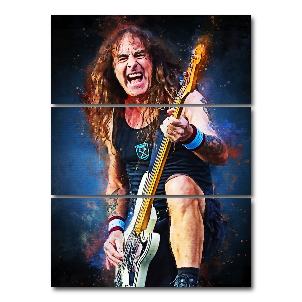 AUTO-MOCKUP WHITE | Steve Harris | 3 Piece | Gallery Wrap Canvas | group=8x18_stacked