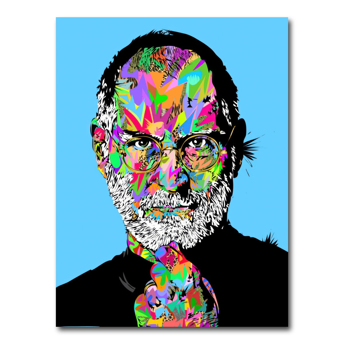 AUTO-MOCKUP WHITE | Steve Jobs | 1 Piece | Gallery Wrap Canvas | group=3x4