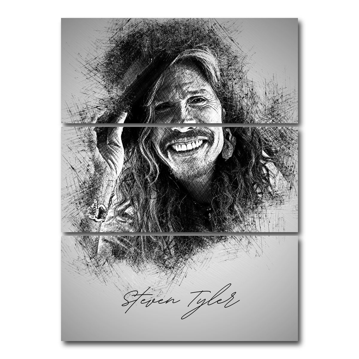 AUTO-MOCKUP WHITE | Steven Tyler | 3 Piece | Gallery Wrap Canvas | group=8x18_stacked