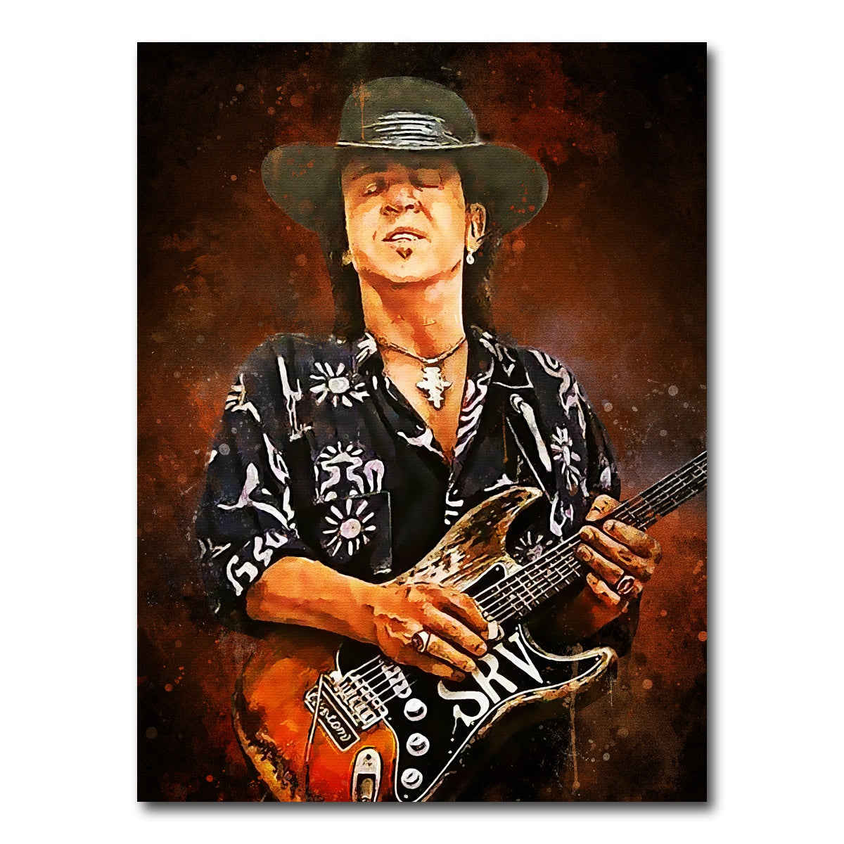 Stevie Ray Vaughan Painting Wall Art