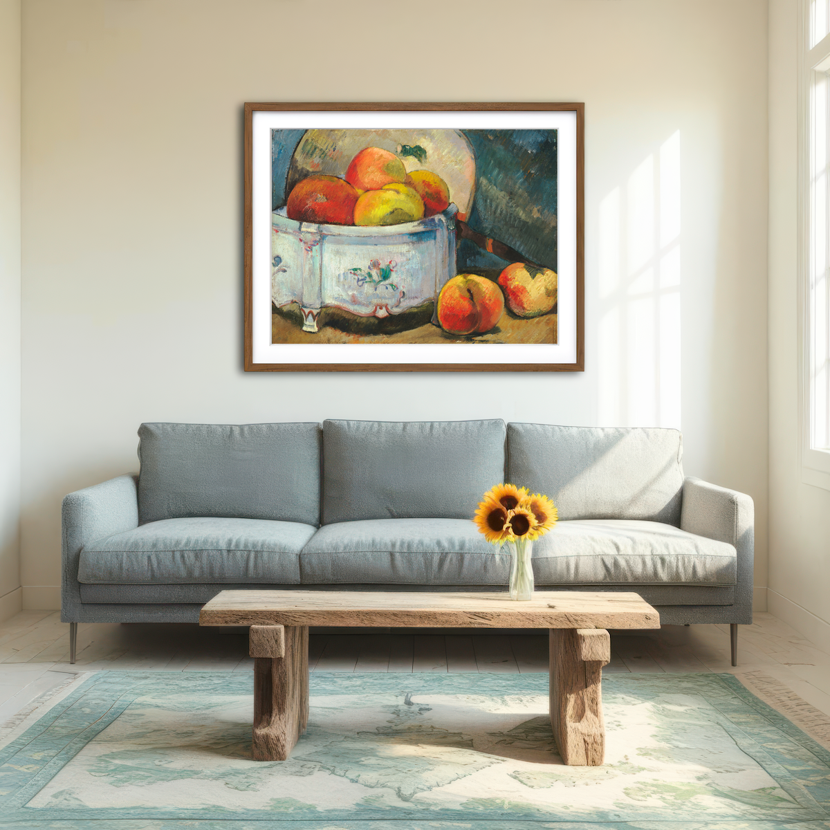 AUTO-MOCKUP ROOM | Still Life With Peaches Wall Art